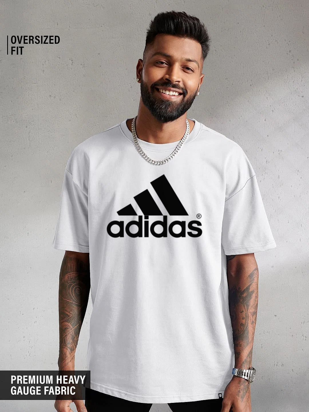 Adidas 3 Stripes Oversized Drop Shoulder Tshirts