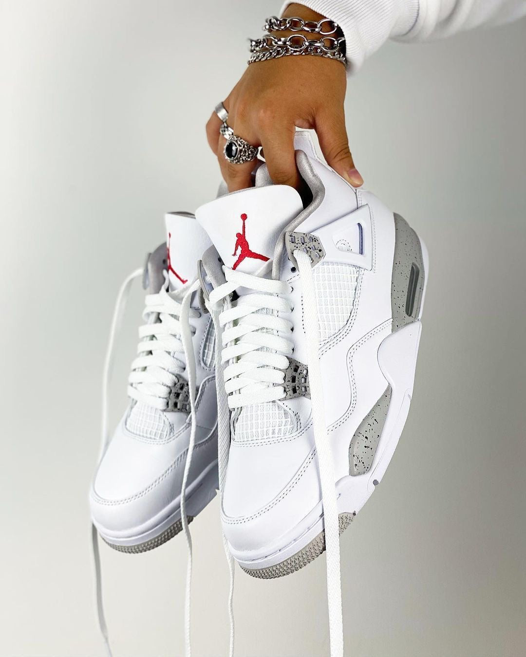 Jordan Retro 4 - Oreo White ( Premium Quality )