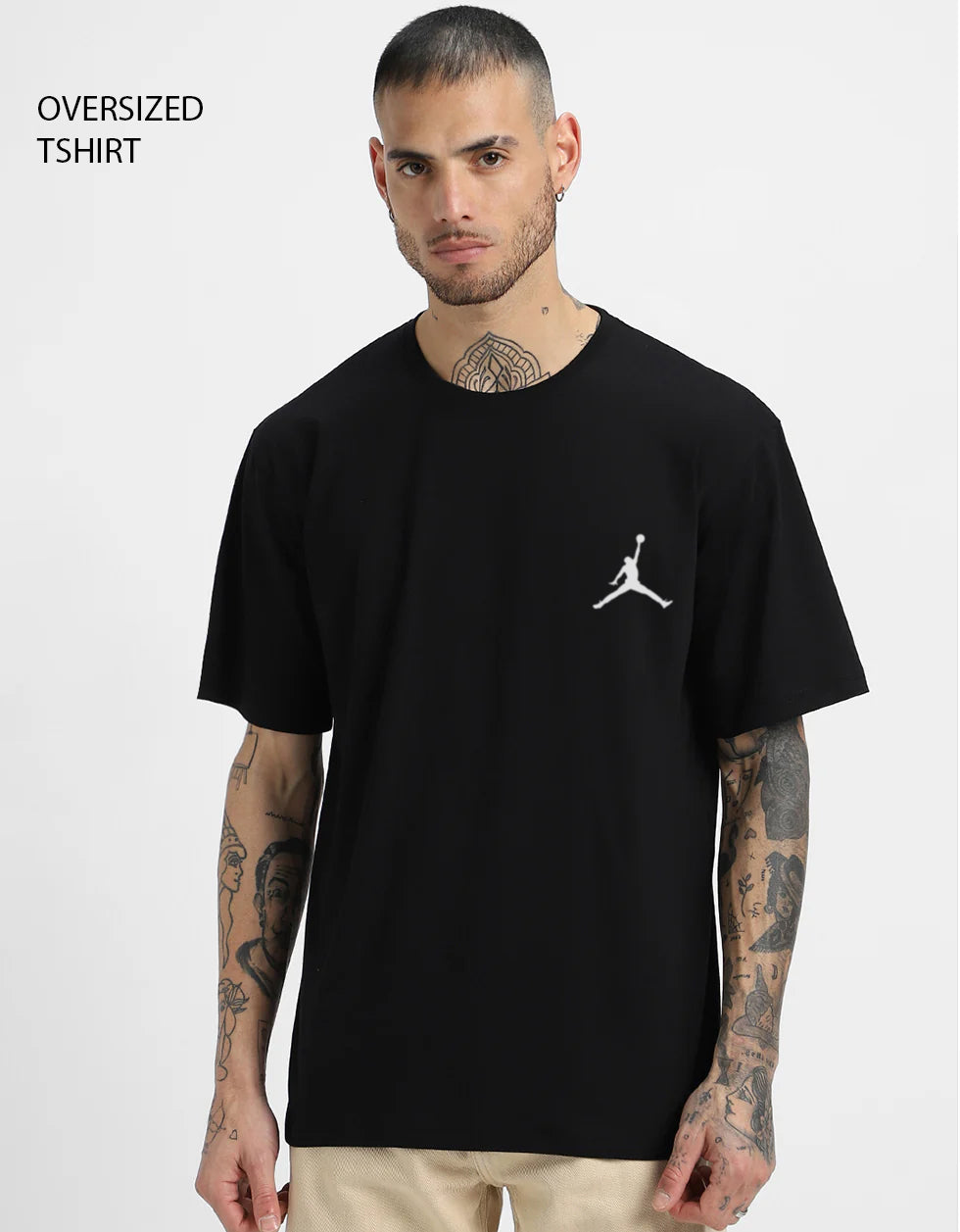 Jordan Oversized Drop Shoulder T-shirts ( Small Logo )