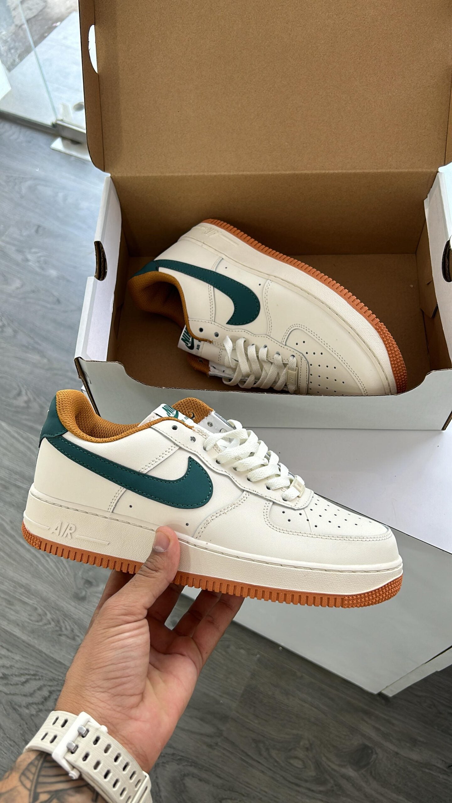 Nike AirForce 1 - White Green ( Premium Quality)